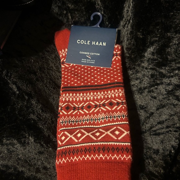 Cole Haan Women’s Red Patterned Socks - Picture 3 of 4